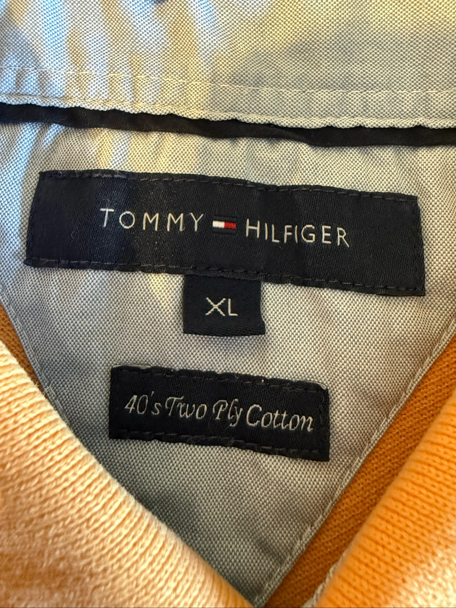Polo Tommy Hilfiger para hombre XL albaricoque naranja 100% algodón – Muy buen estado – photo 5